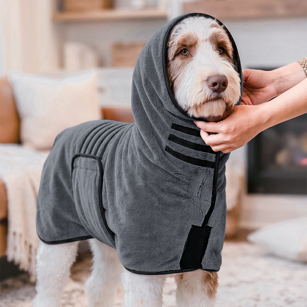 550gsm coral fleece dog drying coat robe – quick dry absorbent dog bath robe 550gsm coral fleece dog drying coat robe – quick dry absorbent dog bath robe