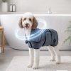 550gsm coral fleece dog drying coat robe – quick dry absorbent dog bath robe