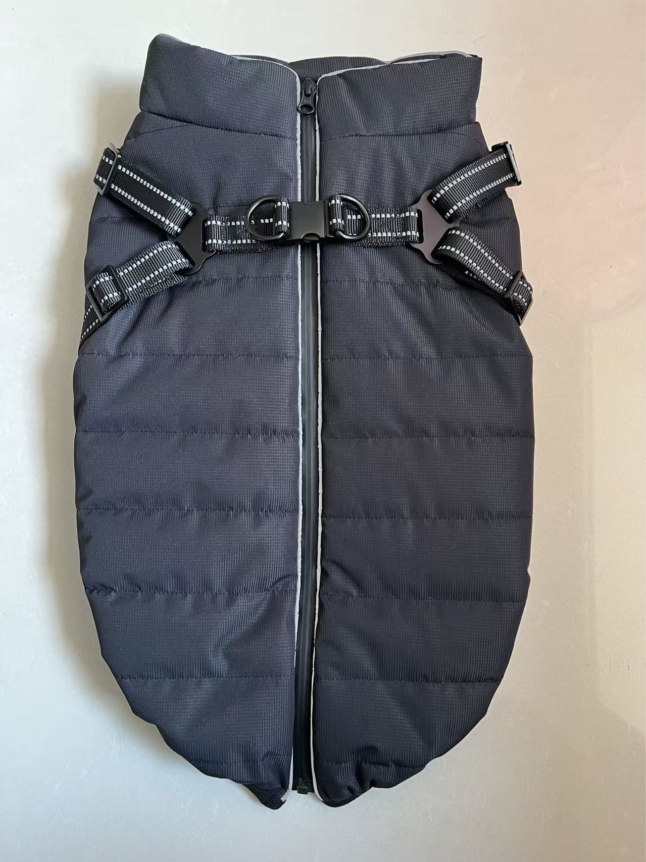 2 in 1 dog winter coat with built in harness, waterproof windproof reflective warm jacket 2 in 1 dog winter coat with built in harness, waterproof windproof reflective warm jacket