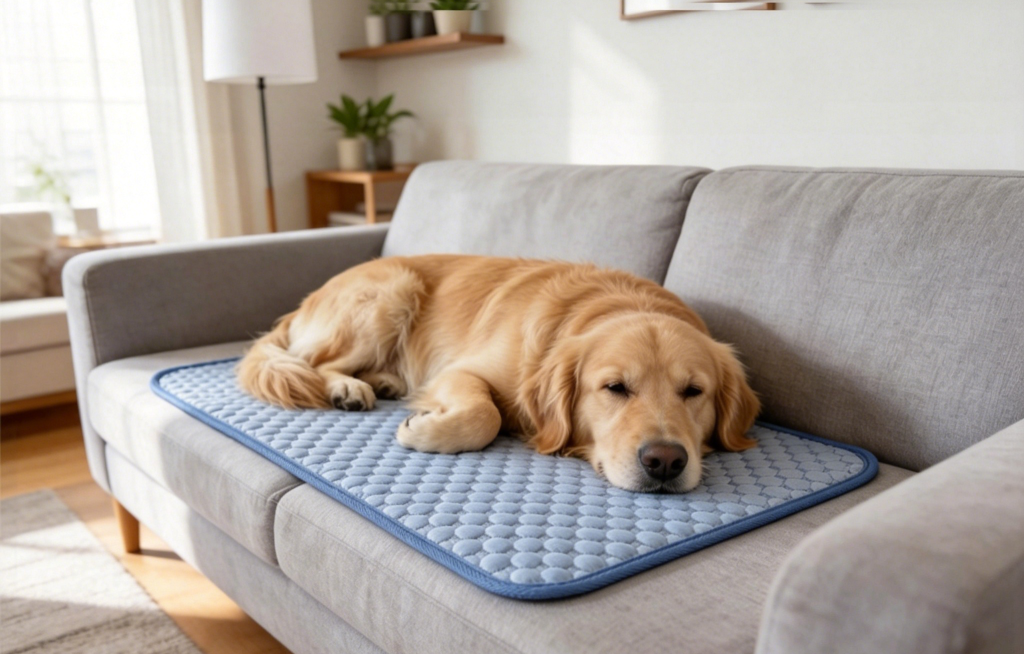 Summer Dog Safety Guide: Beat Heatstroke — Must-Have Gear for US Dogs cooling ice silk pet mat, anti slip cool pad for dogs in summer