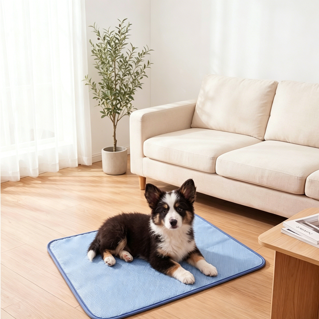 Summer Dog Safety Guide: Beat Heatstroke — Must-Have Gear for US Dogs cooling ice silk pet mat, anti slip cool pad for dogs in summer