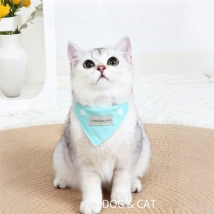 reversible double sided cotton pet bandana | soft absorbent triangle saliva bib for cats & dogs