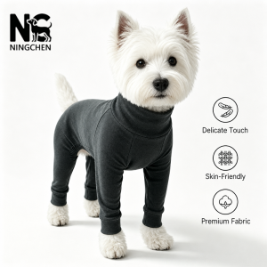 dog fleece jumpsuit four legged pet onesie belly protection dog outfit for medium large dogs home & walking